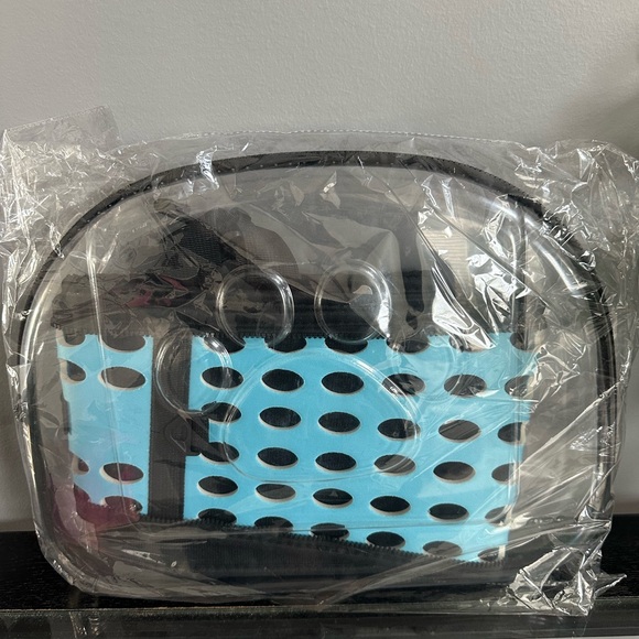 PVC Cat Bubble Travel Carrier – Portable Crossbody Carrier – Folds – Blue - NEW - Picture 7 of 9